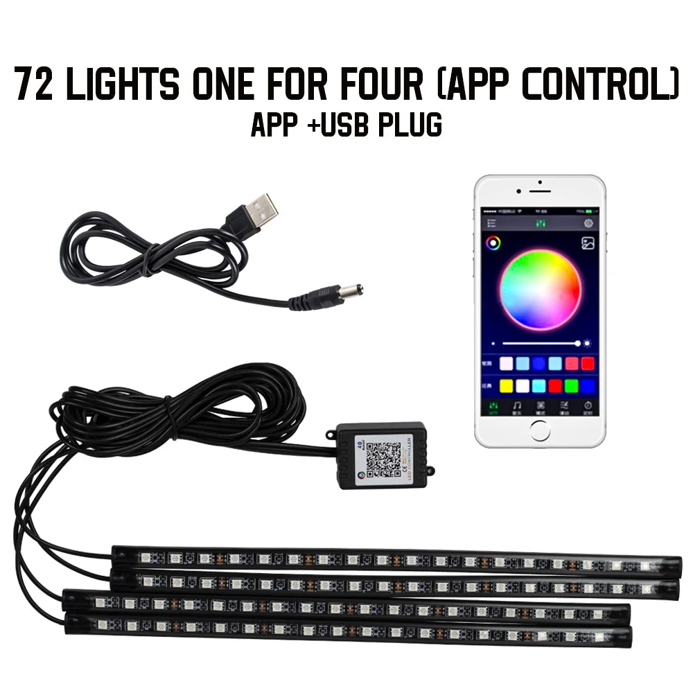 BlackDrive 4PCS RGB LED Strip Kit™