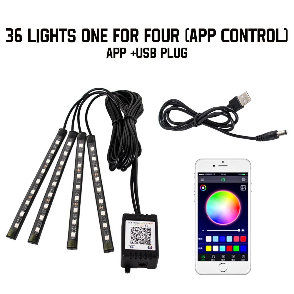 BlackDrive 4PCS RGB LED Strip Kit™